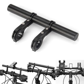 NINGVIHE Bike Handlebar Extender,Aluminum Alloy Handlebar Extensions Double Bike Handlebar Bracket For Bike Mounts,Extender Bars,Headlights,Light Lamp (30cm)