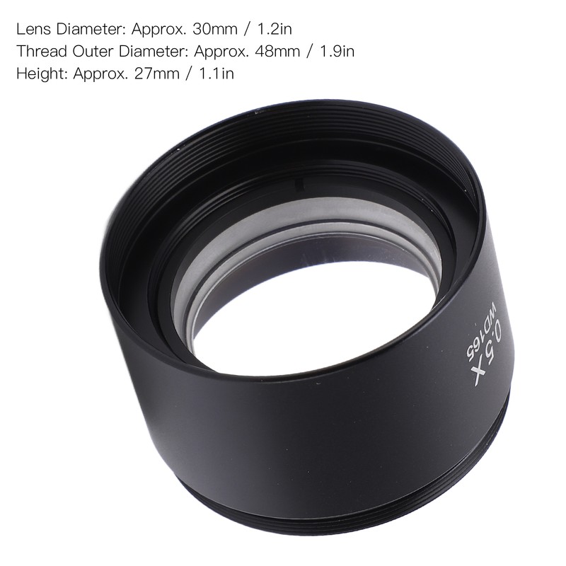 WD165 0.5X Objective Lens Wide Field Magnification Microscope Objective Lens