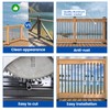 Muzata 50Pack 32" Aluminum Deck Balusters Round Black Deck Railing