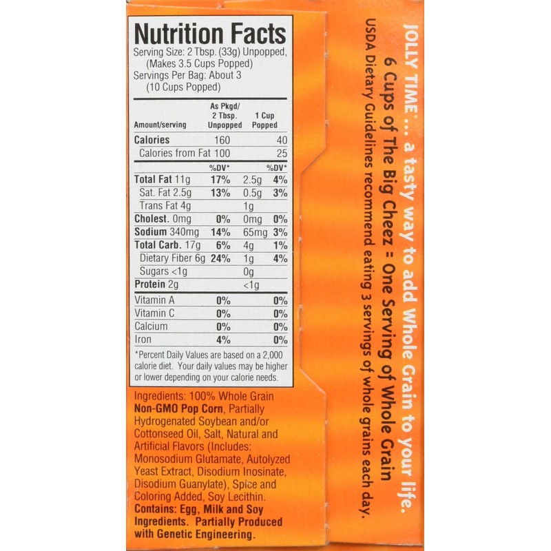 JOLLY TIME The Big Cheez Cheddar Cheese Microwave Popcorn (3-Count