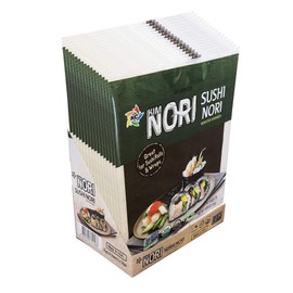KIMNORI Sushi Nori Seaweed Sheets – 160 Full Size USDA Organic Yaki Roasted Rolls Wraps Snack 100% Natural Laver Gluten Free No MSG Non GMO Vegan Kosher 25 Gram 0.88 Ounce (10 Sheet X 16 Pack)