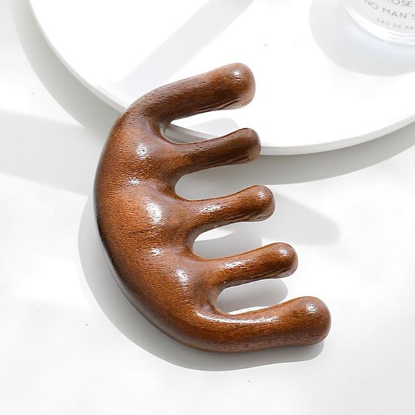 Wooden Massage Comb, 1 Count Head & Scalp Massaging Comb,