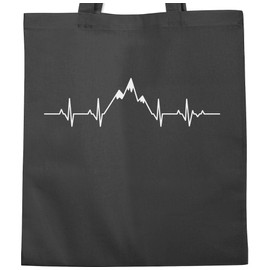 Shirtracer - Cotton Bag - Symbol and Sign Outfit - Heartbeat Mountains, 2 Dark Grey