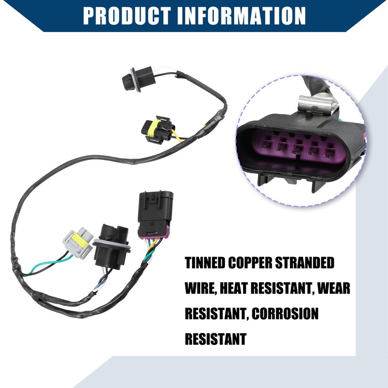 Hihaha No.15930264 Headlight Wiring Harness Headlamp Socket Connector Wire for