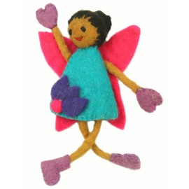 Global Groove Handmade Tooth Fairy Pillow with Pocket from Nepal Brown Skin Fairy