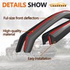 in-Channel Window Visors Rain Guards FIT Nissan Titan 2017-2025 Crew