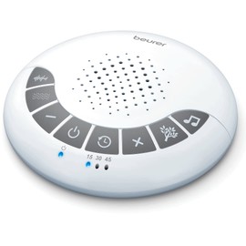 Beurer White Noise Machine with 4 Soothing Sounds | Sound Machine with Auto Shut-Off Sleep Timer | Portable White Noise Machine for Adults, Kids & Babies | Dreamsound Sleep Machine, SL15