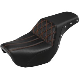 C.C. RIDER Driver Passenger Two-up Seat Fit for Harley Street Fat Bob FXDB Wide Glide FXDWG 2006-2017