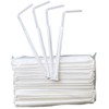 500 Pack Transparent Flexible Disposable Plastic Drinking Straws, Individually Wrapped
