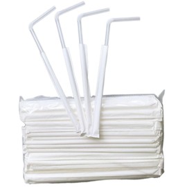 500 Pack Transparent Flexible Disposable Plastic Drinking Straws, Individually Wrapped Plastic Disposable Transparent Straws - 8.3 X 0.23 Inch, Perfect for Parties,Picnics & Everyday Use
