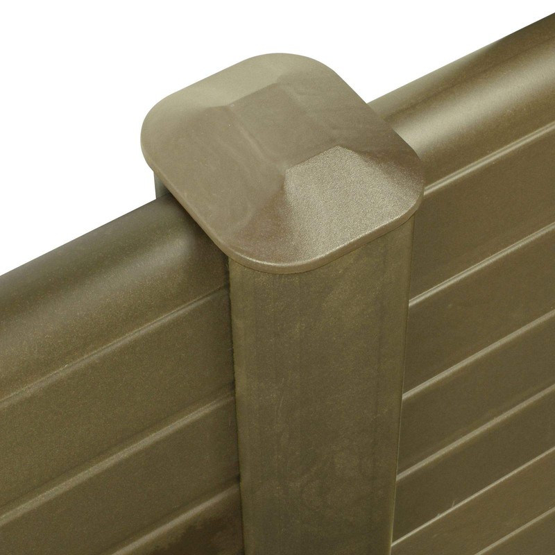 Natural, Flat Cap for Composite Fence Post of Plastic Eco