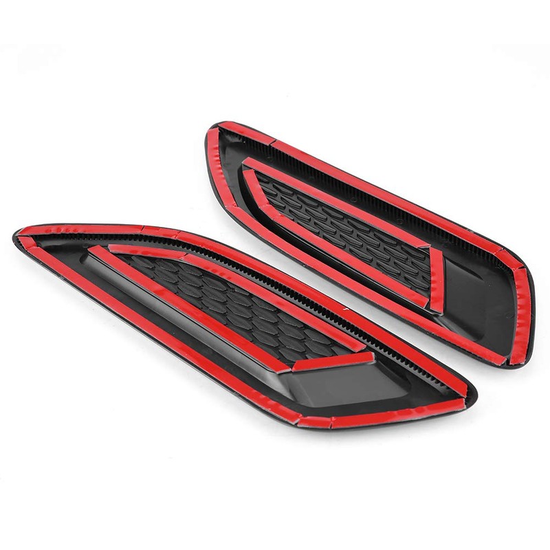 TKSE Air Vent Wing Trim, Universal Carbon Fiber Exterior Hood