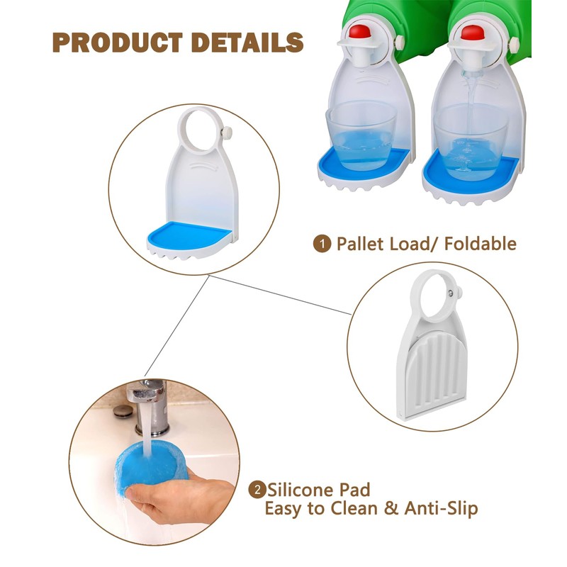 WEYICHUANG Laundry Detergent Drip Catcher, Laundry Detergent Cup Holder,Fabric Softener