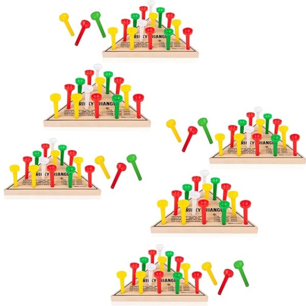 Natural State Novelty 6 Pack - Wooden Triangle Peg Board