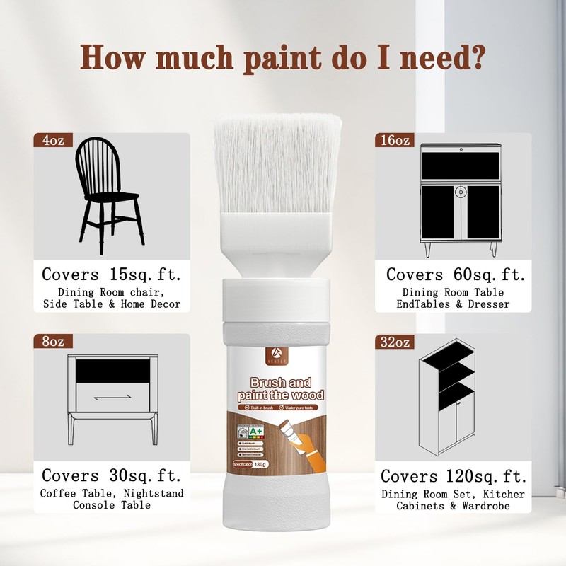 6.35 fl oz Wood Touch-Up Paint for Doors, Cabinets, Furniture