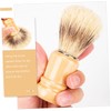 FOMIYES 2pcs Shave Brush Set Men's Shaving Tool Wood Handle