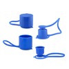 MEASUREMAN Blue Dust Caps Plugs for 1/2" Flat Face Hydraulic