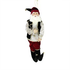 Northlight 22" Black and Red Poseable Whimsical Elf Christmas Figurine
