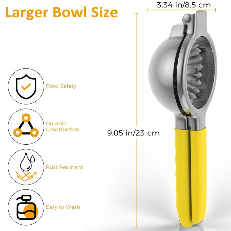 RCMo Lemon Squeezer 304 Stainless Steel Large Metal Manual Citrus