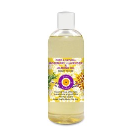 Deve Herbes Rosemary Lavender and Almond Oil for Healthy Hair and Scalp Massage- Pure and Natural 200ml (6.76oz)