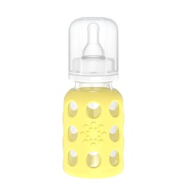 Lifefactory 4Oz Glass Baby Bottle With Silicone Sleeve For Easy Grip And Safe...