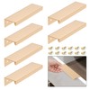 Flehomo 6 Pcs Cabinet Handle, 120 mm Finger Edge Pull