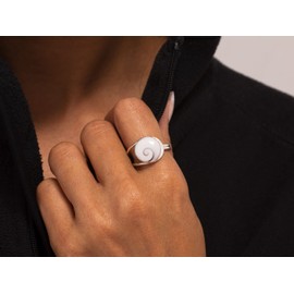 Ladies’ finger ring, real 925 silver, risi026, Silver