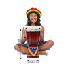 30cm Kids Djembe Drum Bongo Drum Wood Colourful Painted