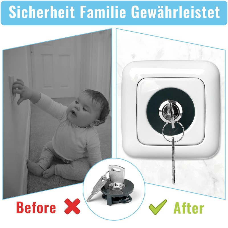 Pack of 2 Socket Locks, Lockable Socket for Electrical Security