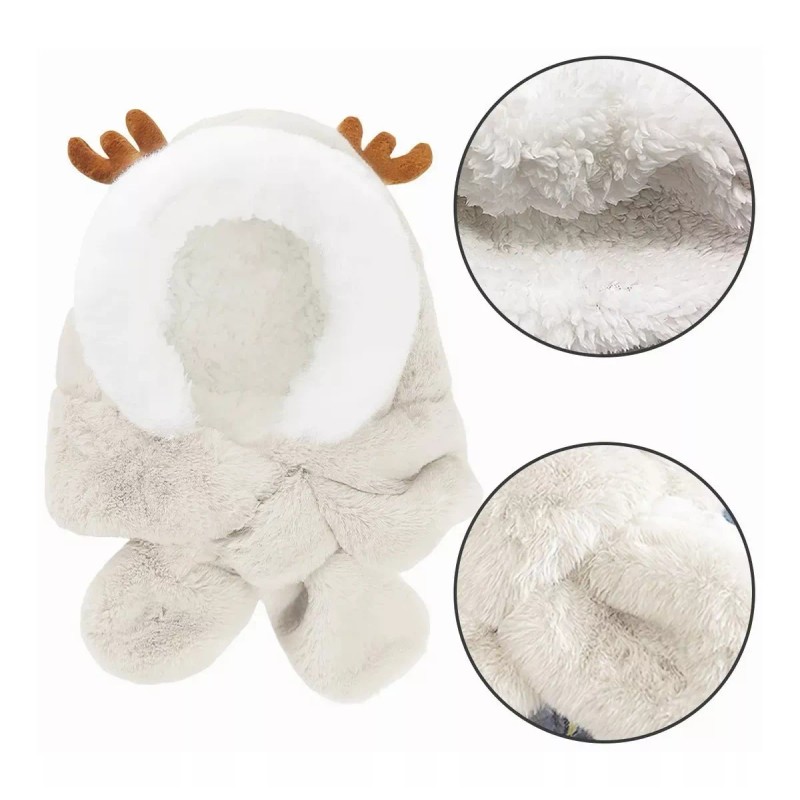 K&H Gorro Bufanda Niños Invierno Frio Orejas Reno Bebe Premium