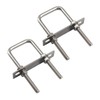(2 Pieces) M10x120x160 Square U Bolts with Nuts and Frame Plates 304 Stainless Steel Heavy Duty Square U Shaped Bolts for Boat Trailer
