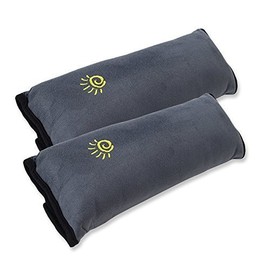 Seat Belt Cover Seat Belt Pillow Set of 2 Kids Seat Belt Pillow Cover for Kids Driving Car Goods (Gray)