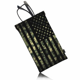 Beabes American Flag Glasses Case USA Flag Camouflage Vintage PU Sunglass Cases Eyeglass Case Pouch Standard Size Fits Swimming Glasses Sports Sunglasses Reading Glasses