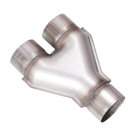 AFLOW Universal 409 Stainless Steel Exhaust Y Pipe, 3" Single to 2.5" Dual Exhaust Adapter Connector for Car Truck, 10" Overall Length, Weld-on