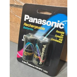 Panasonic Rechargeable Size C Batteries 2 Pack Made In Japan  Vintage NEW NOS