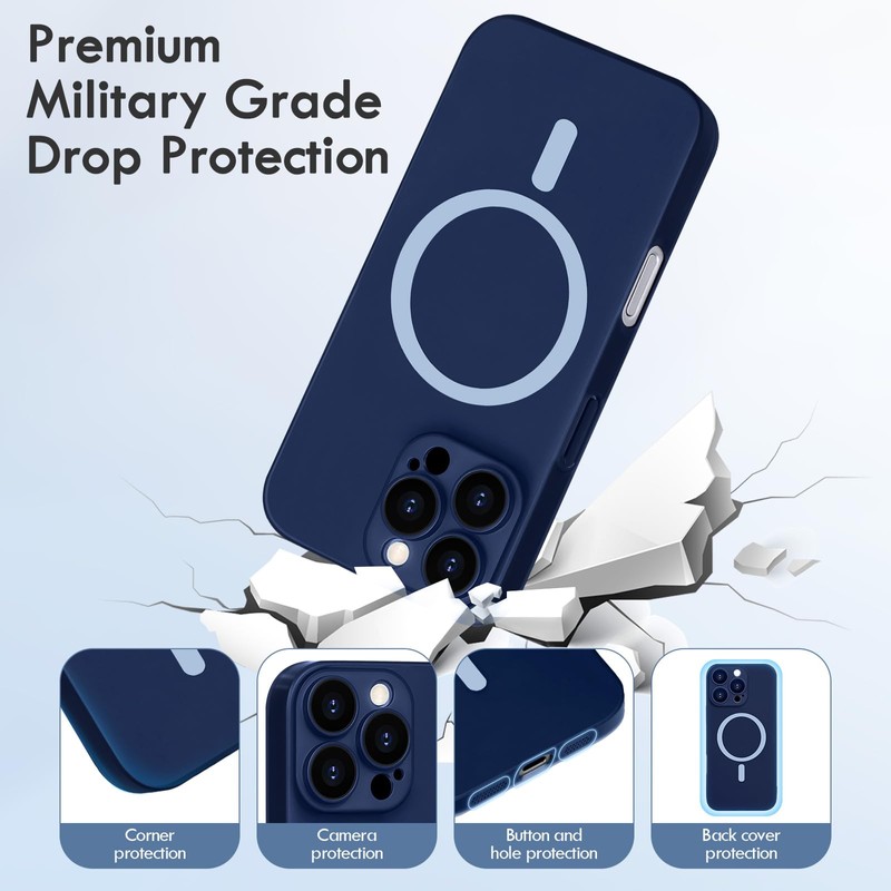 SAMWSK for iPhone15 Pro Max Case,Military Grade Drop Protection, Compatible