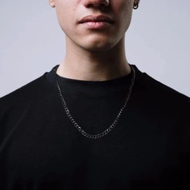 IEFLIFE Step Dad Gifts Step Dad Chain Necklace, Black Chain Necklace Bonus Dad Stepdad Stepfather Jewelry Step Dad Gifts Fathers Day Christmas Gifts for Step Dad