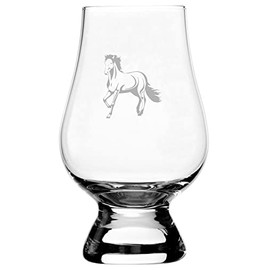 Peruvian Paso Body Horse Themed Etched 6.5oz Whisky Glass Compatible With Glencairn Accessories