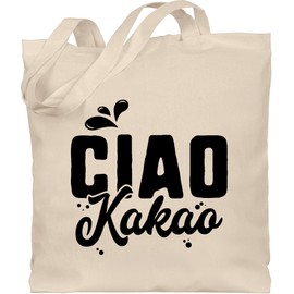 Shirtracer - Cotton Bag - Kitchen - Ciao Cocoa, 2 natural white