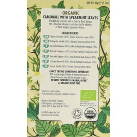 Heath & Heather Organic Camomile and Spearmint Teabags | Individually Wrapped Caffeine-Free Herbal Tea Infusions | 6 Packs of 20, Total 120 Tea Bags