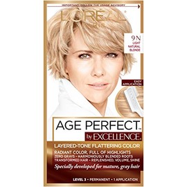 L'Oreal Paris Age Perfect - Tinte permanente para el cabello, rubio natural claro 9N, 1 kit