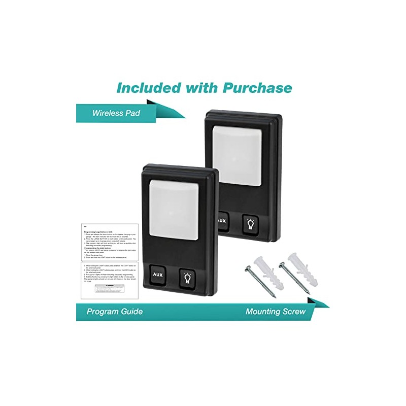 2 Panel Keypads for Liftmaster Sears Craftsman Remote 315mhz 378LM