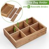 DRASTAR Tea Bag Organizer, Acacia Wooden Tea Bag Holder, Tea