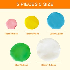 5 fundas reutilizables ecológicas para cuencos de doble capa, aptas para congeladores y fáciles de limpiar, almacenamiento reutilizable para sobras, frutas, ensaladas, juego de 5 unidades