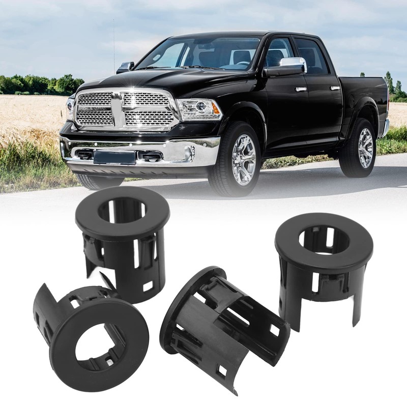 4Pcs Parking Assist Sensor Bezels,KIMISS ABS Front Rear Parking Aid