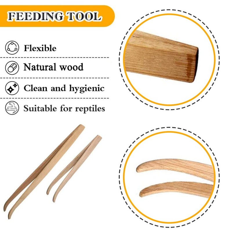 ASOCEA 2 Pack Extra Long Reptile Tweezers Feeder Tool Lizard
