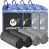 YQXCC 4 Pack Cooling Towel (40"x12") for Neck, Microfiber Ice Soft Breathable Chilly Cold Towel for Yoga, Golf, Gym, Camping, Running, Workout & More Activities
