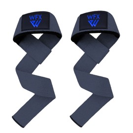 Weight Lifting Straps Wrist Support Padded Neoprene Gym Cross Training Hand Bar weightlifting Straps Fitness Bodybuilding Power Exercise Grips Deadlift Men Women (Gray)