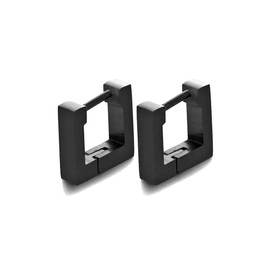 Caiyao 14K Gold Plated Stainless Steel Hypoallergenic Small Star Rectangle Heart Triangle Rhombus Square Horseshoe U Shape Huggie Earrings for Women Minimalist Lightweight Chunky Hoop Earrings, Metal, stainless steel