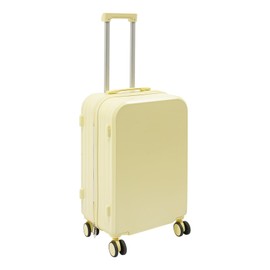ATOLOMOTOR 20"/24" Travel Luggage Suitcase,Lightweight Hardshell Luggage Set with Cup Holder&USB Port,360° Spinner Wheels Luggage for Business trip (24" Yellow)